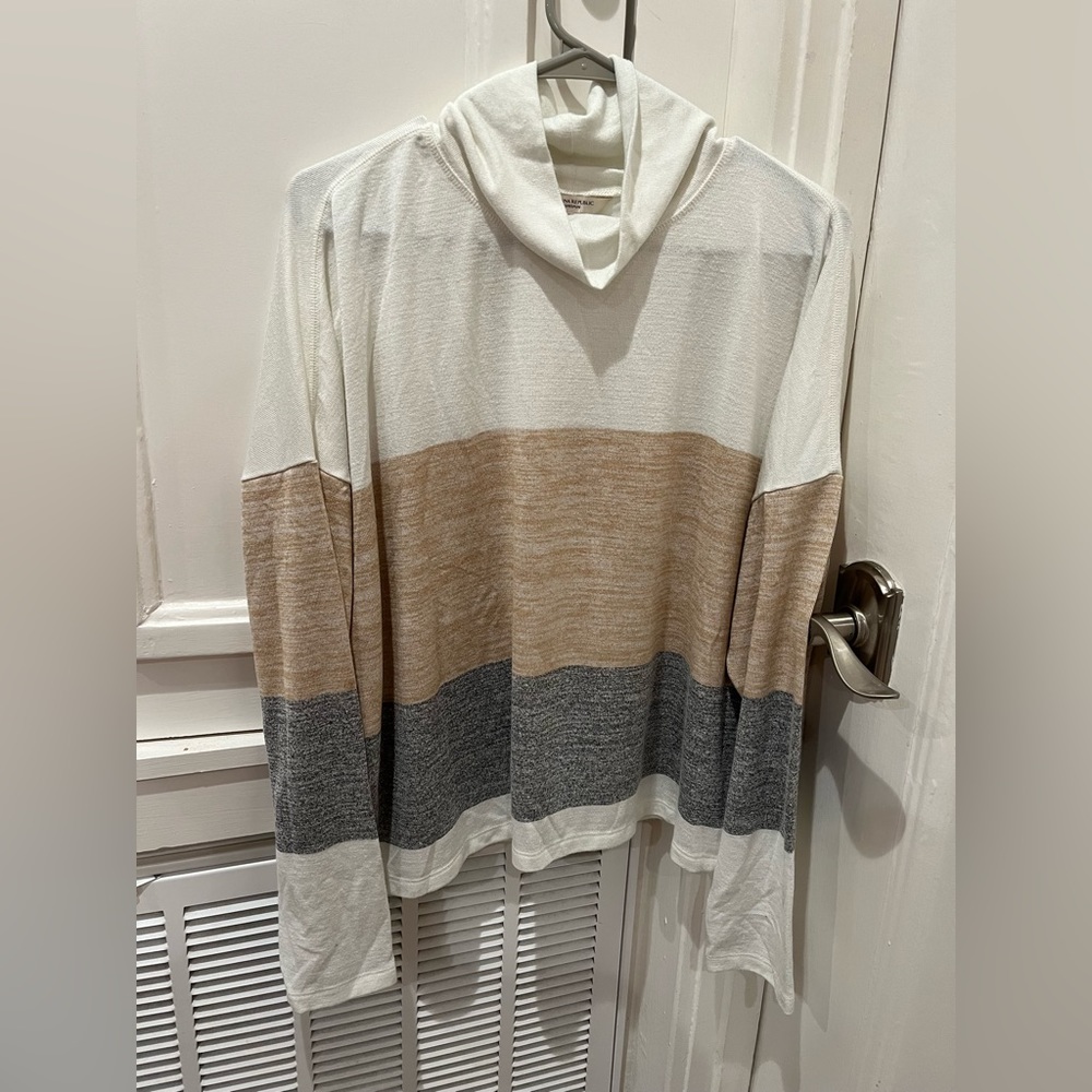 Banana Republic luxespin color block cowl neck top